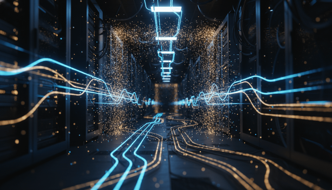 Infraestructura de red avanzada con sistema de control de acceso digital representando la seguridad de datos.