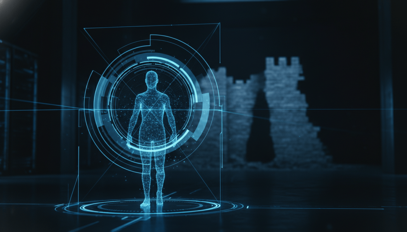 Concepto visual de Arquitectura Zero Trust mostrando verificación de identidad digital en un entorno tecnológico avanzado