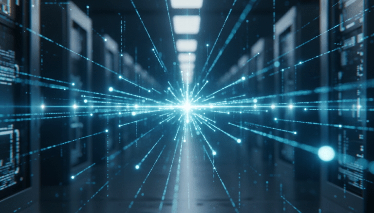 Concepto de orquestacion automatizacion y respuesta de seguridad SOAR con nodos de red interconectados