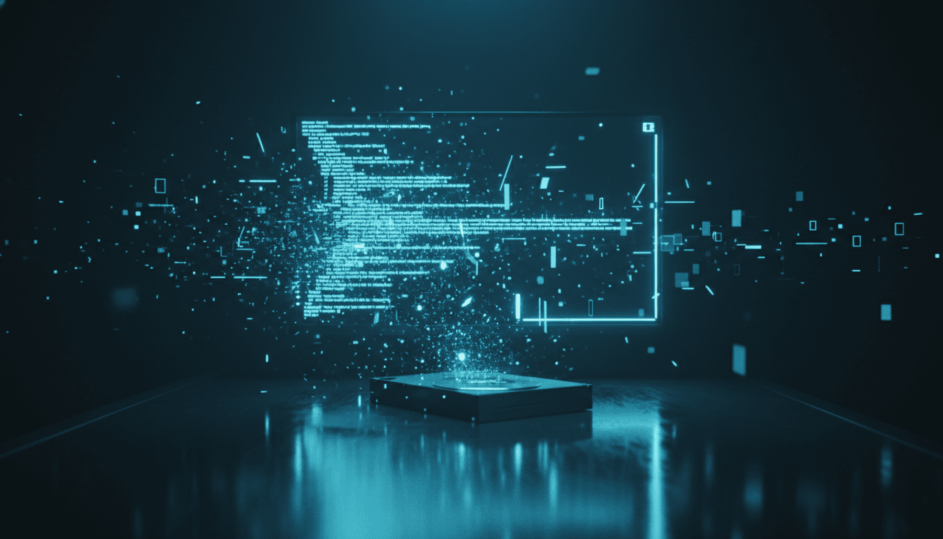 Representacion conceptual de destruccion de datos digitales y tecnicas de antiforense