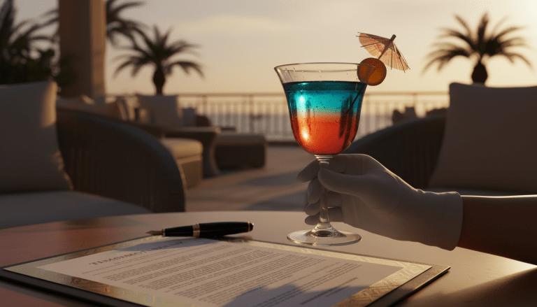 Contrato de multipropiedad fraudulento en una mesa de hotel de lujo durante unas vacaciones