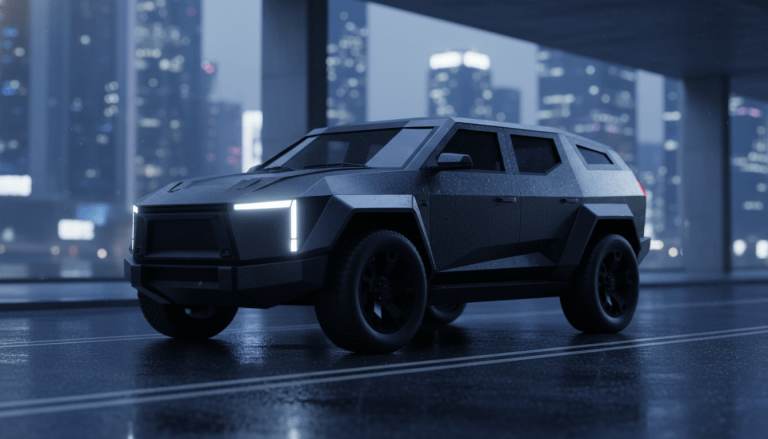 Coche de lujo estacionado en zona urbana representando seguridad táctica y física automotriz