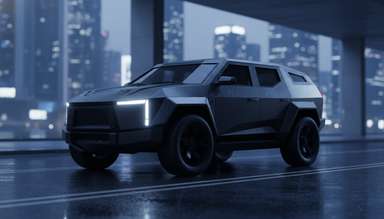 Coche de lujo estacionado en zona urbana representando seguridad táctica y física automotriz