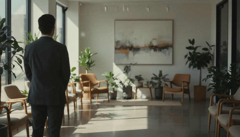 Profesional de salud mental en entorno clínico reflexivo y seguro