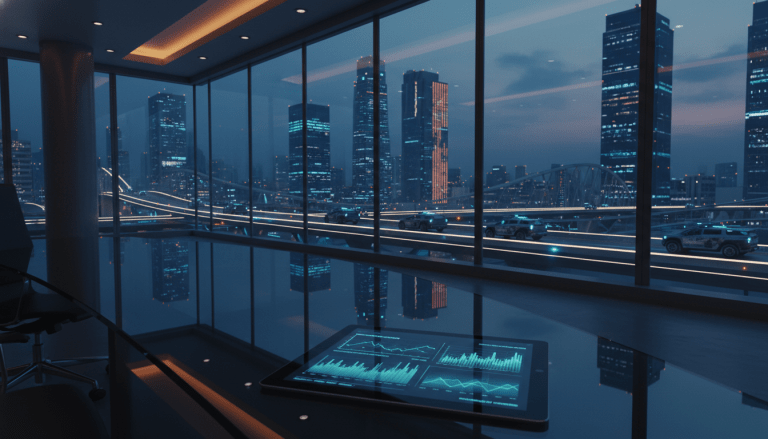 Directivo analizando estrategia de gestión de activos y flota de seguridad privada para optimizar capital