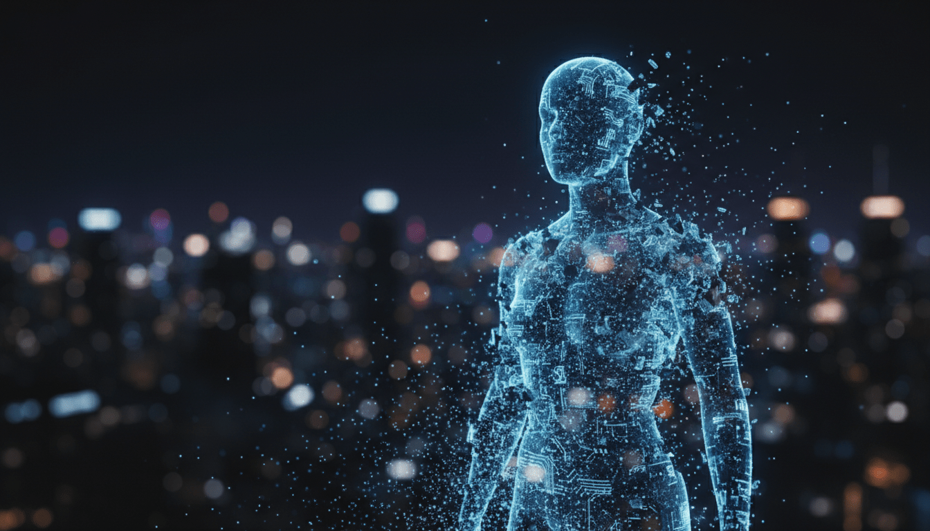 Representación visual de la fragilidad de la identidad digital y la exposición de datos personales