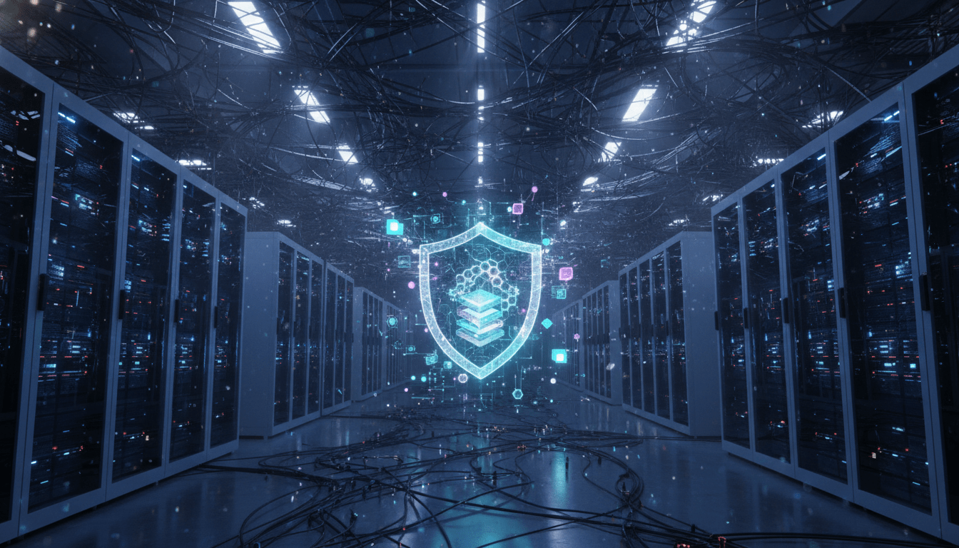 Representación visual de la gestión de la postura de seguridad en la nube protegiendo datos en servidores.