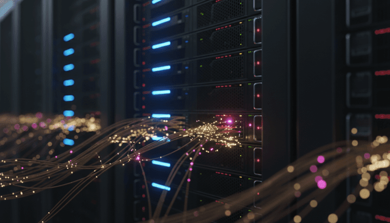 Concepto visual de ataque informatico XSS representando codigo malicioso fluyendo por una red digital