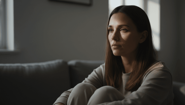Mujer en un entorno de aislamiento emocional representando el abuso silencioso y la violencia psicológica.