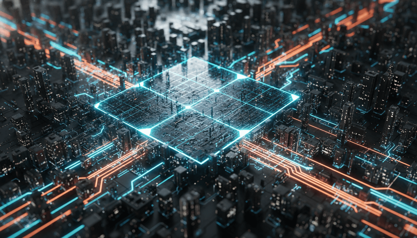 Infraestructura de energía descentralizada y redes inteligentes interconectadas con flujos de datos digitales
