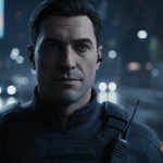 Profesional de seguridad manteniendo la calma y control cognitivo en entorno de alta presión.