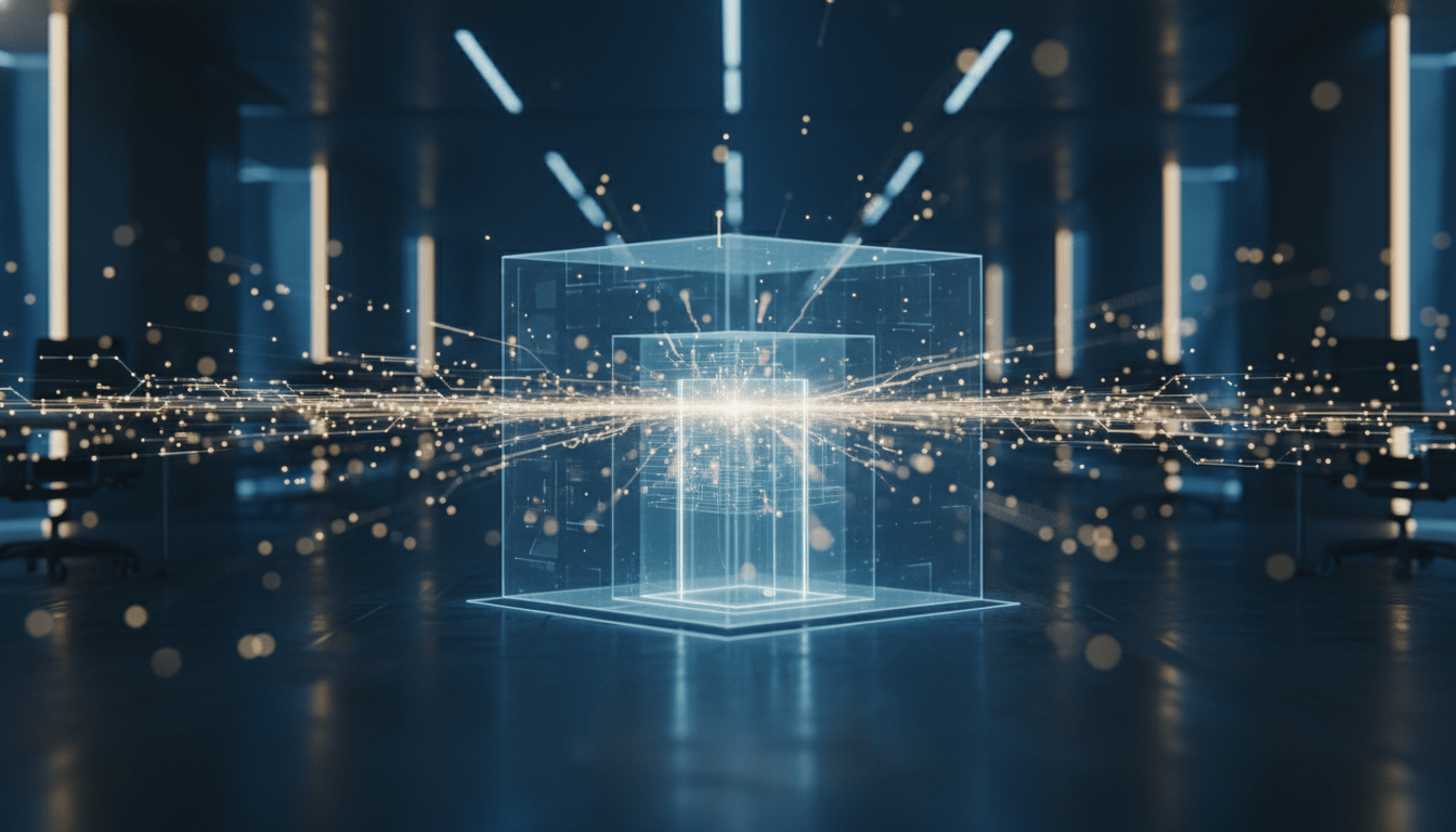 Concepto visual de Prevención de Pérdida de Datos (DLP) mostrando un sistema nervioso digital de una organización con flujos de datos protegidos.