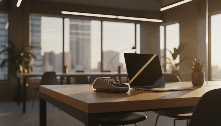 Seguridad y control de acceso en un espacio de coworking moderno durante el trabajo flexible