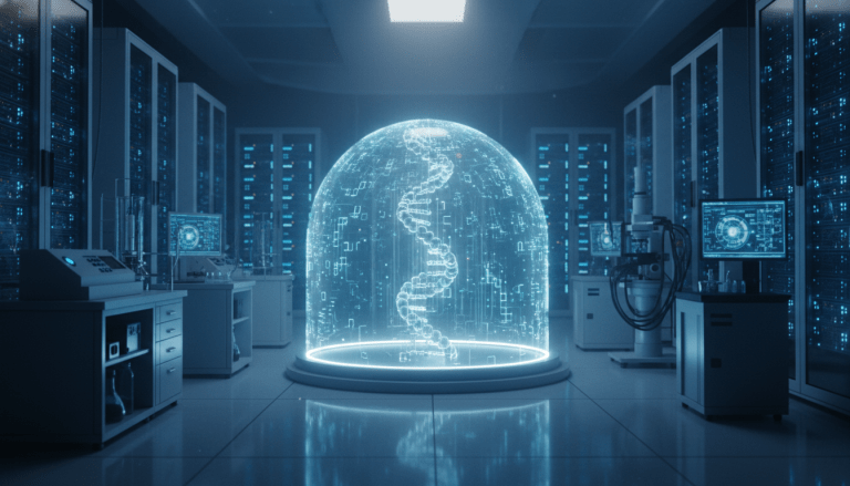 Protección digital y ciberseguridad en un laboratorio de investigación científica de alta tecnología.