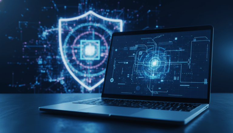 Concepto de ciberseguridad protegiendo una red P2P con tecnologia de cifrado digital