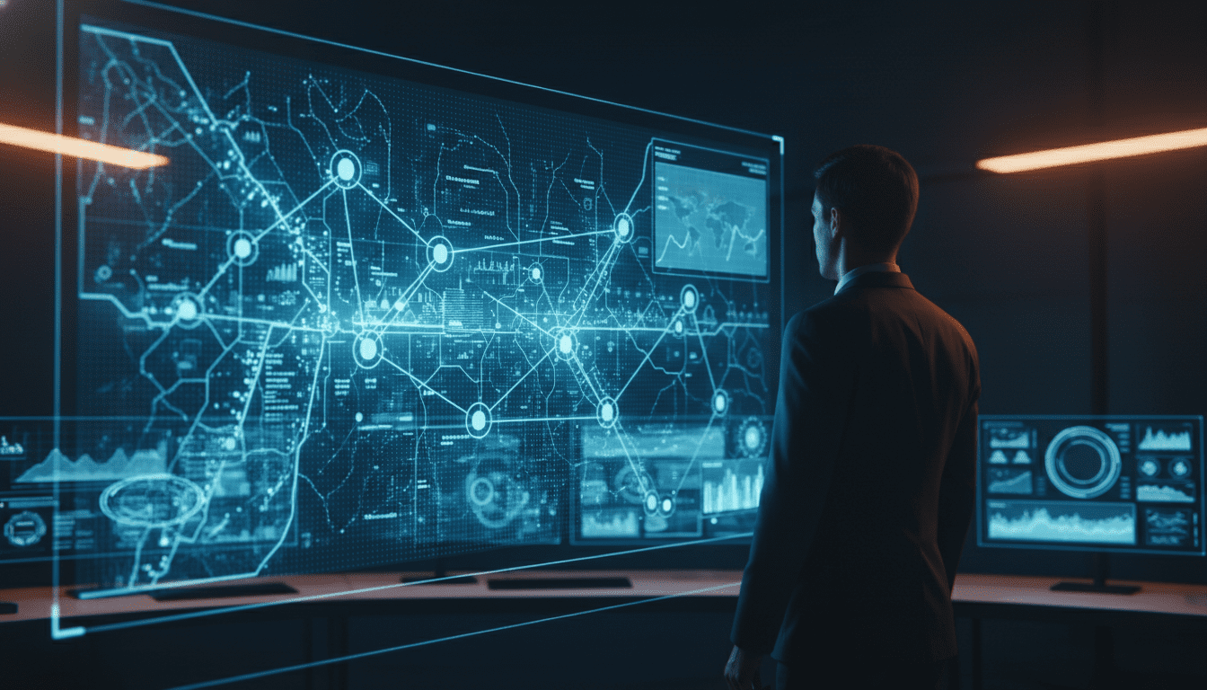 Centro de mando con analisis de datos holograficos para la seguridad predictiva urbana
