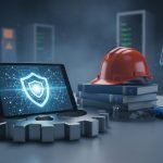 Esquema sobre seguridad y salud ocupacional, ilustrando prevención de riesgos laborales y norma ISO 45001.