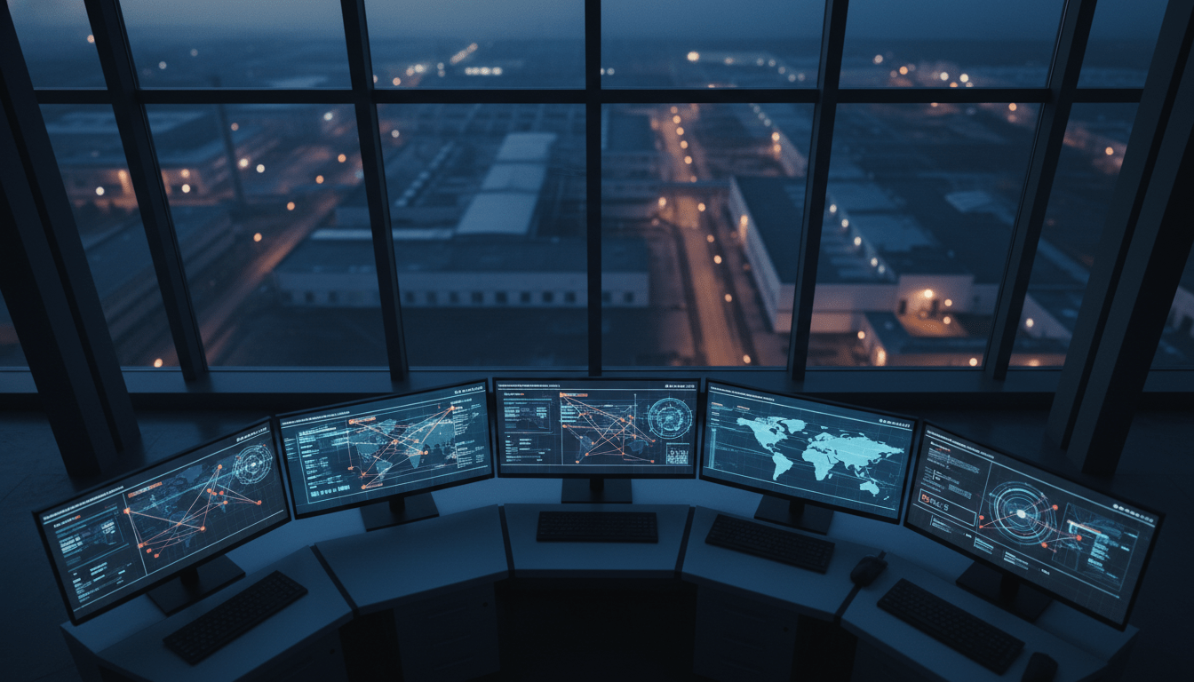 Mapa digital de riesgos operativos y análisis de seguridad corporativa en centro de control industrial