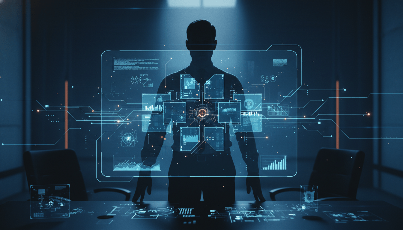 Estratega de ciberseguridad analizando vulnerabilidades digitales en un entorno corporativo oscuro