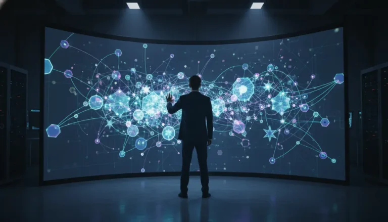 Imagen de análisis estratégico representando el estudio de la ideología de un adversario mediante patrones de datos abstractos.
