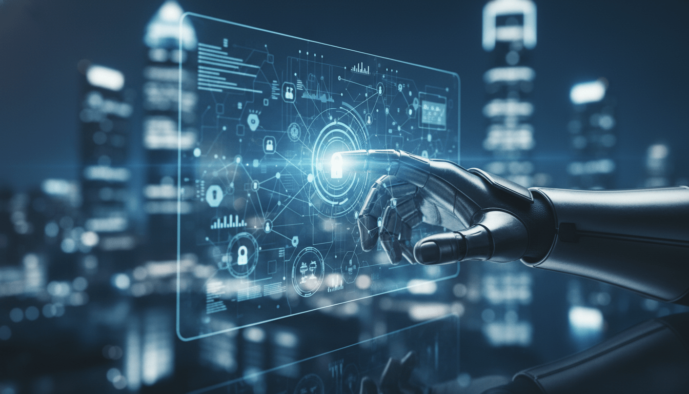 Tecnologia avanzada de seguridad privada con analisis de datos holograficos y entorno urbano digital