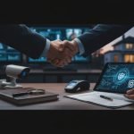 Auditor evalúa propuesta de seguridad corporativa frente a modernos sistemas de videovigilancia y control.