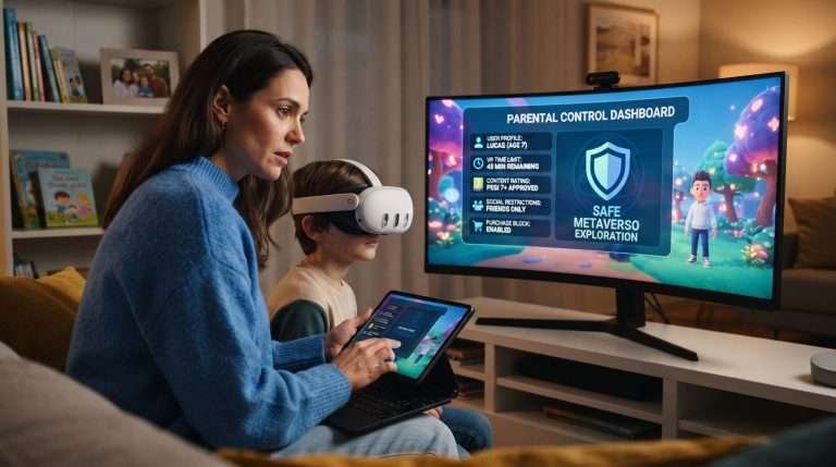 Controles parentales en realidad virtual: seguridad infantil y protección en el metaverso